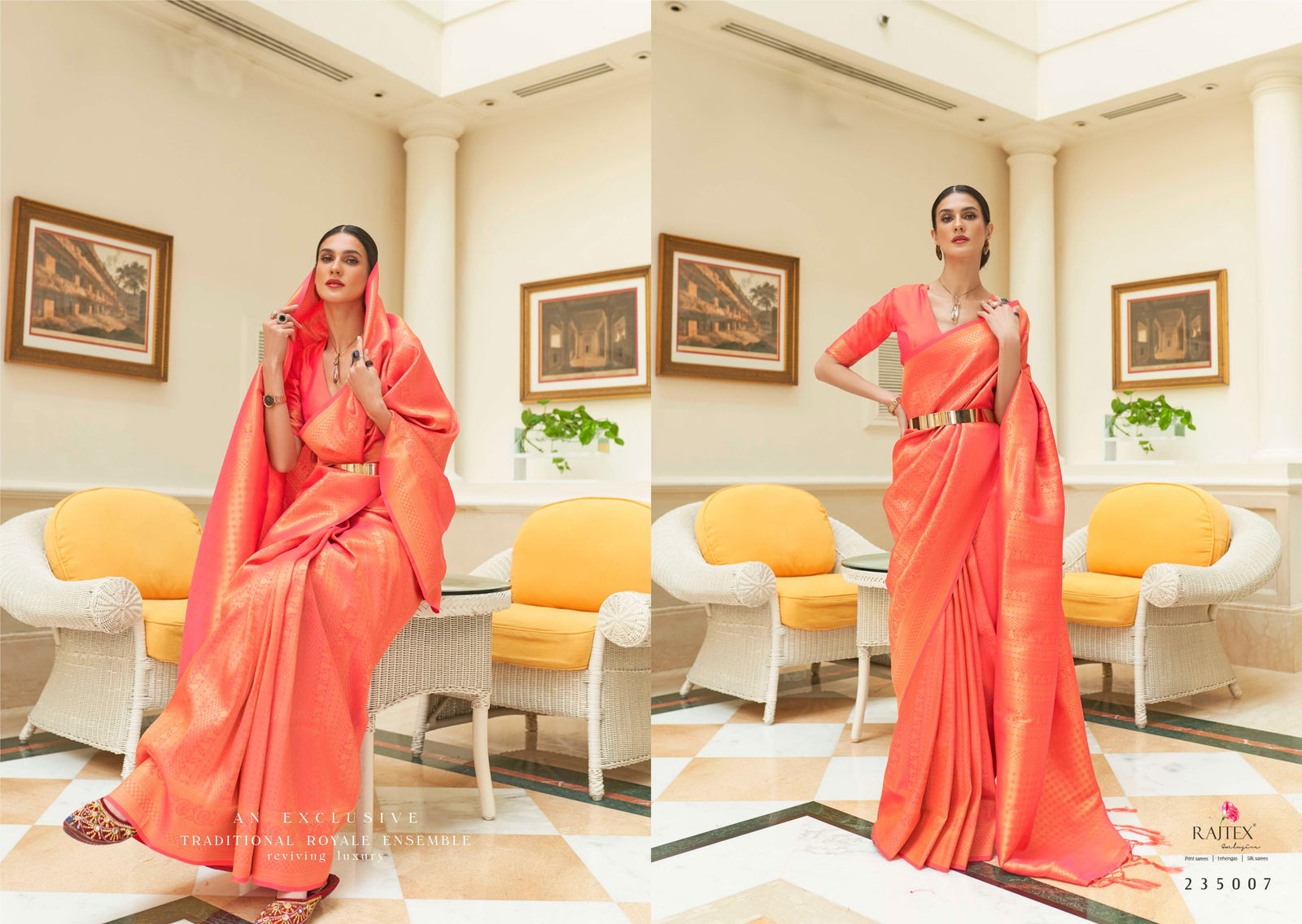 Kishika Silk By Rajtex Designer Handloom Weaving Saree Wholesale In India